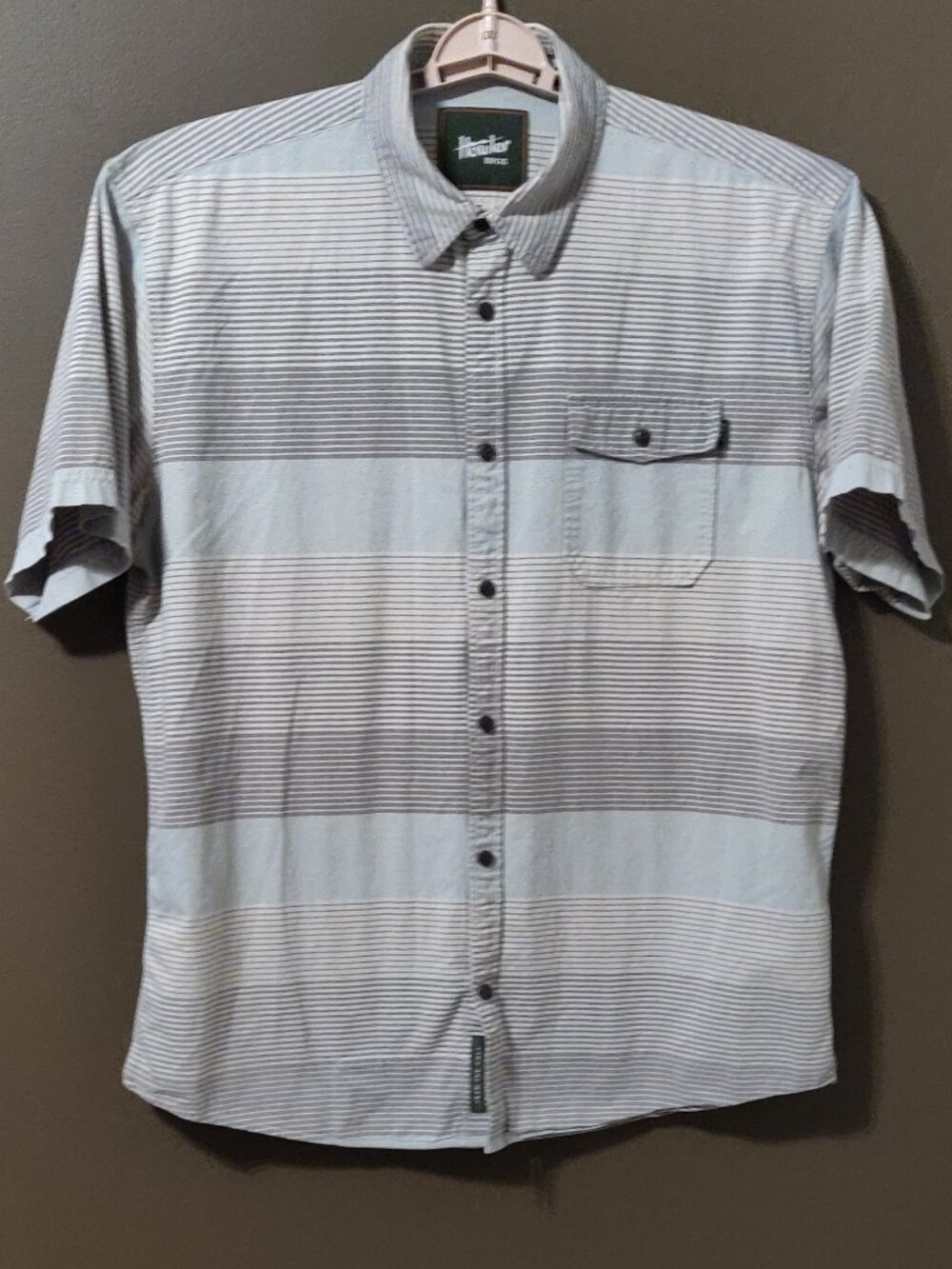 Howler Brothers Striped Short Sleeve Button Up Shirt Men's XL